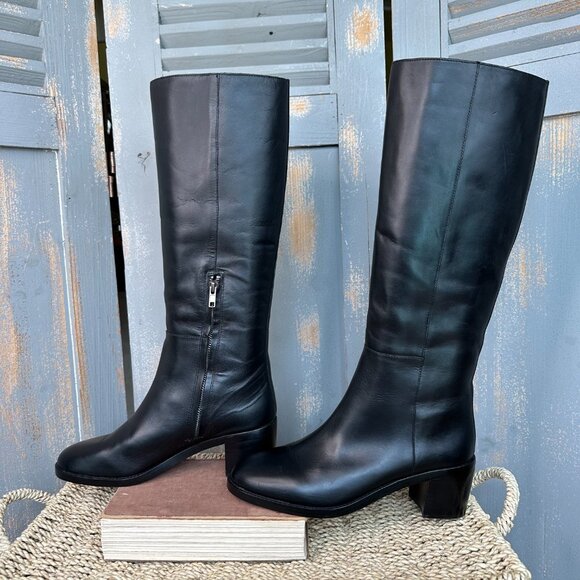 Madewell The Francie Tall Boot True Black Sz 9 NWOB - Picture 7 of 16